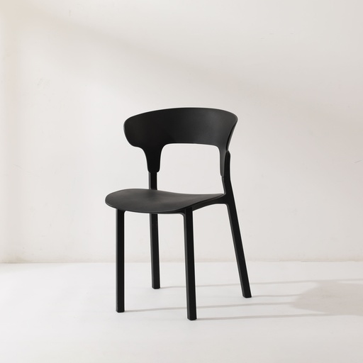 [BD007-0226] SILLA COMEDOR HARRISON NEGRA (45.3*52*78.5CM)-PP